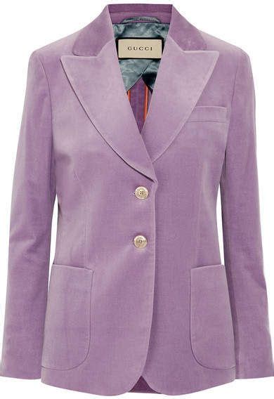 gucci womens blazer look|Gucci lilac velvet blazer.